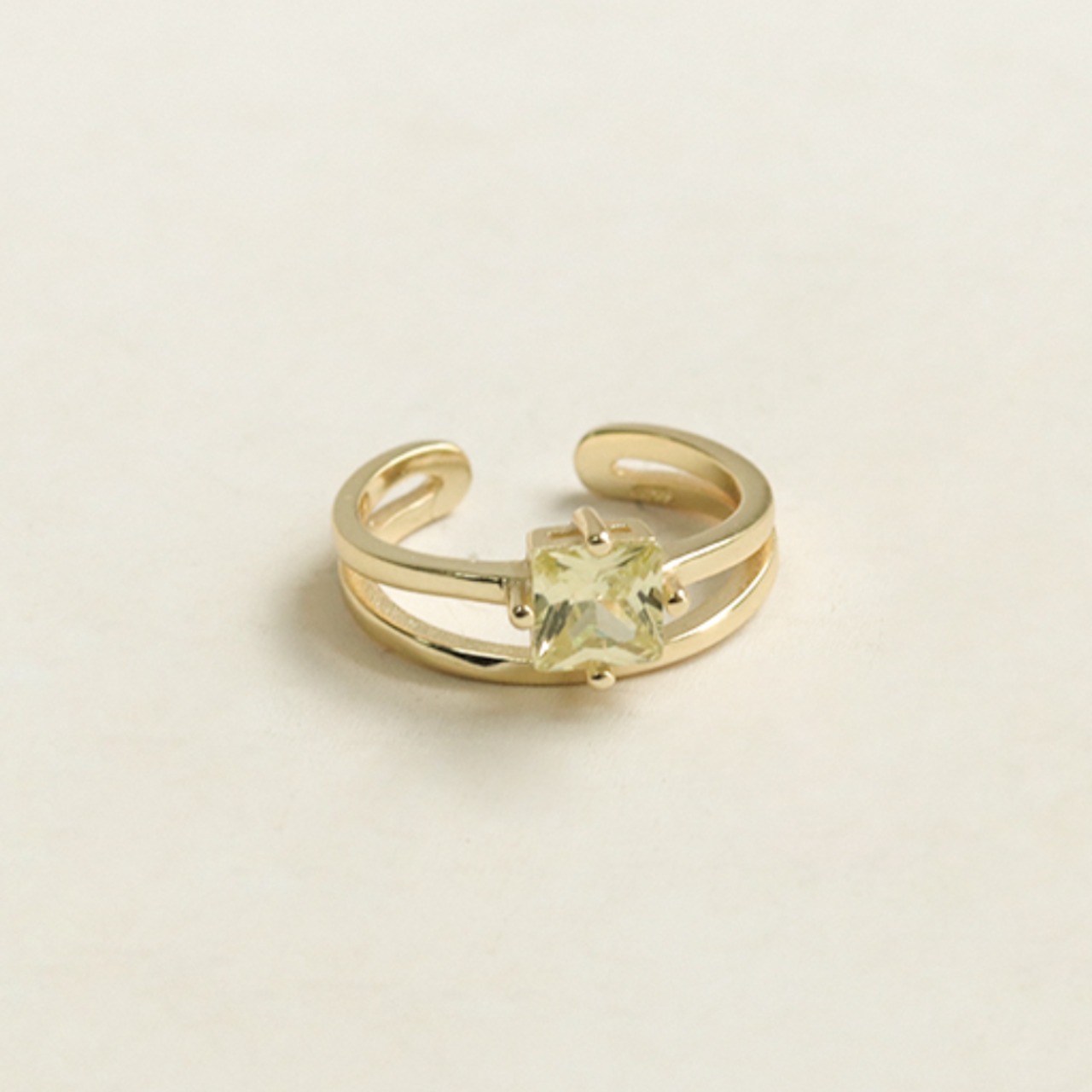 silver925 2WAY zircon open ring