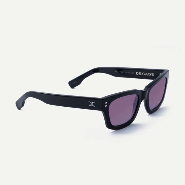 DECADE サングラス "MILTON 60s " GROSS BLACK × PURPLE