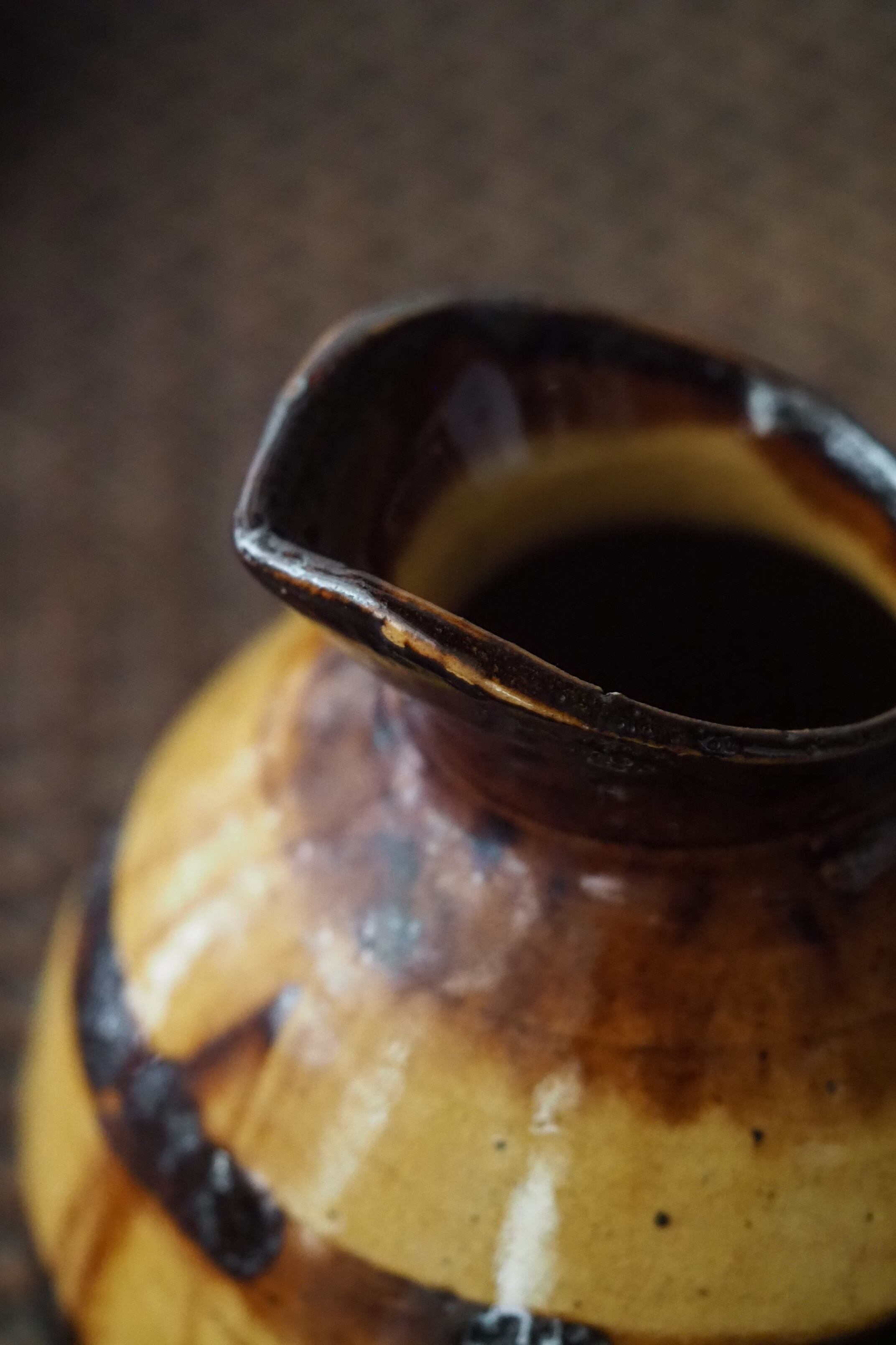 南仏 ユニークな柄の水差し-antique pottery pitcher | アンティーク