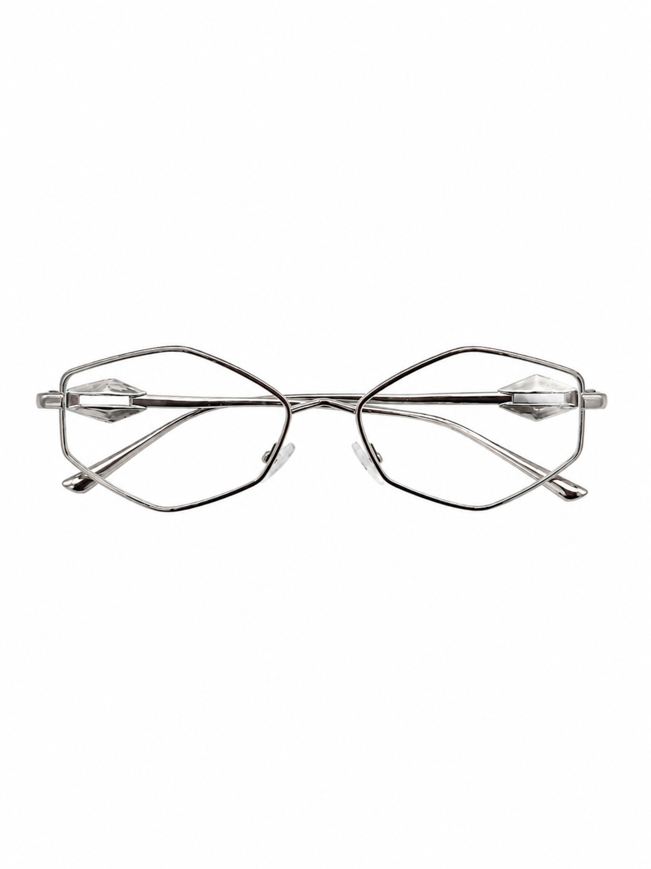 Glasses 022 Silver Prism (Clear)