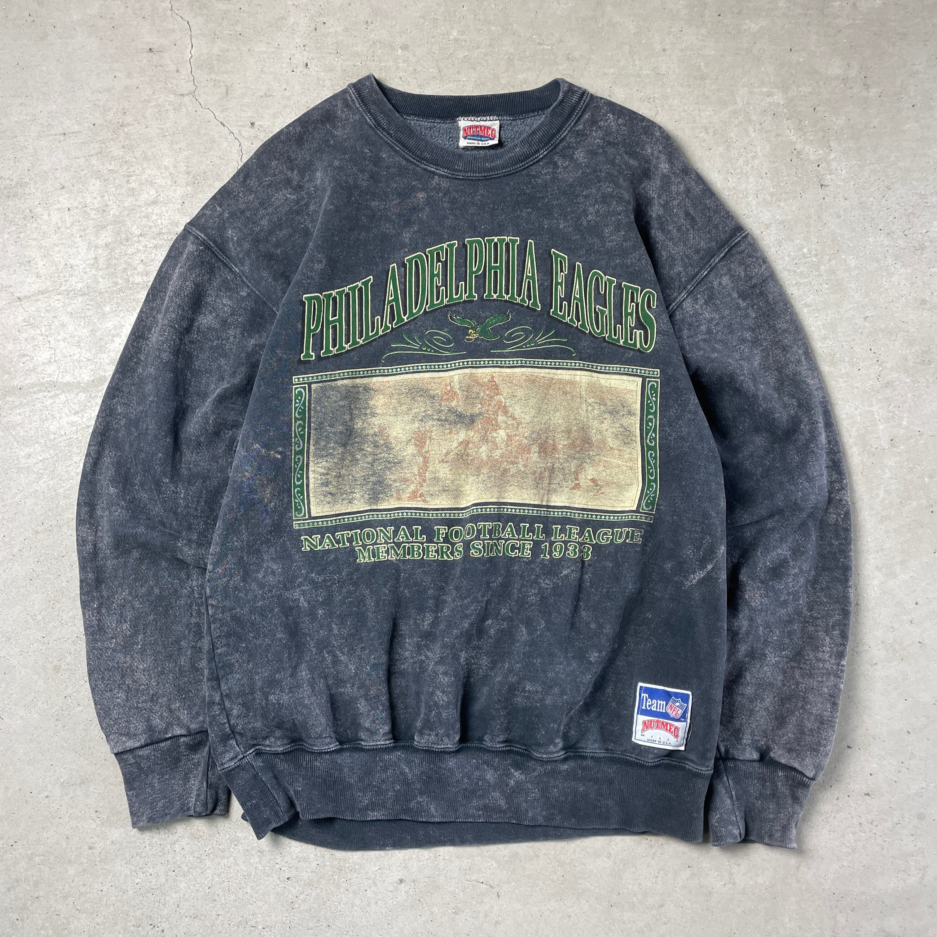 BORN RAISED USA製 プリント スウェット　トレーナー L グレー系 メンズ 【R221110】