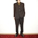 EU VINTAGE BROWN COLOR 3B DESIGN SET UP SUIT MADE IN ITALY/ヨーロッパ古着ブラウンカラー3ボタンデザインセットアップスーツ