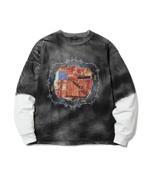 FLAGSTUFF: "diatribes" L/S T-SHIRT FS-54 C/# BLACK SIZE XL