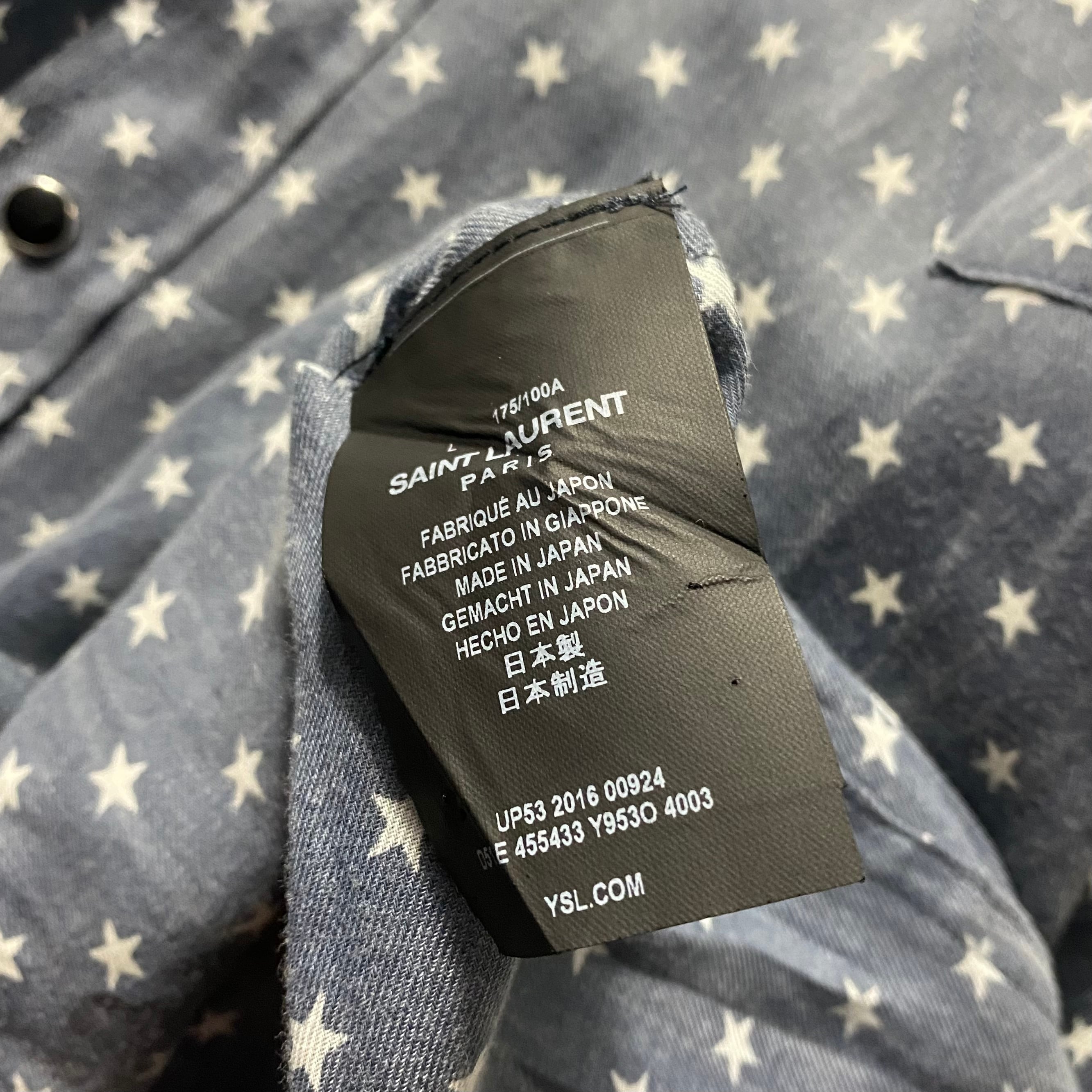 SAINT LAURENT PARIS star print western shirt | NOIR ONLINE