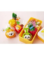 トルネ へんしんおにぎりラップ フルーツ&アニマル 15枚入 (5柄各3枚) 商品サイズ(約):180x180mm商品重量(約):43g P-3002