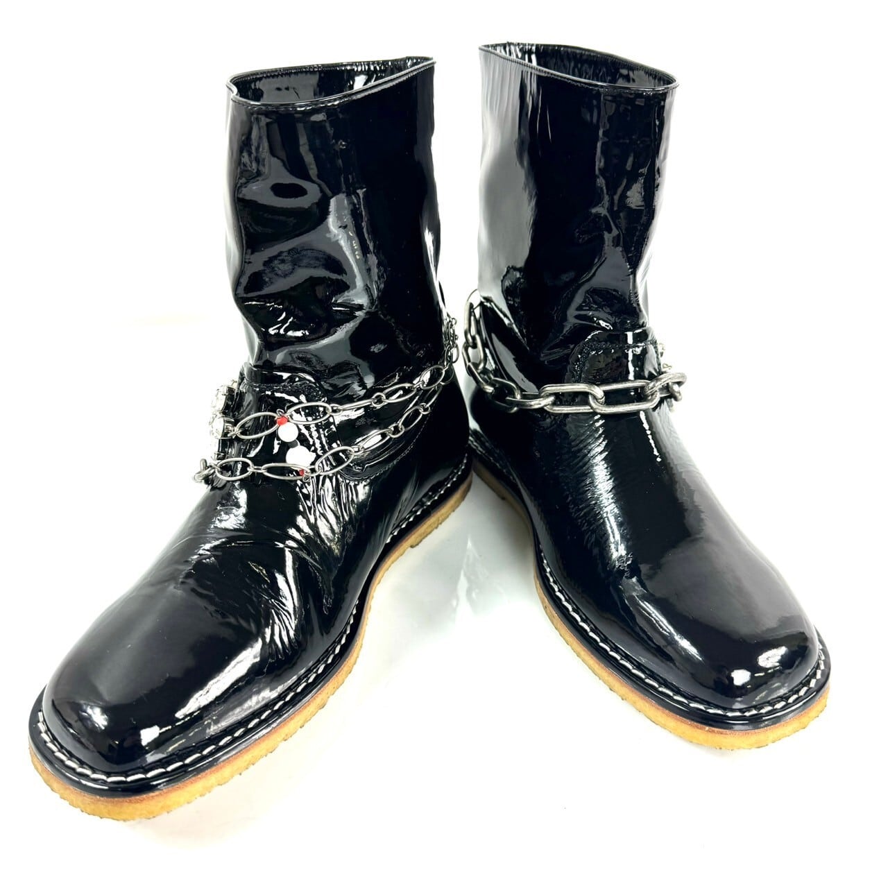 ロエベ LOEWE パテント ブーツ 黒 メンズ 41 日本サイズ26cm ロエベ LOEWE パテント ブーツ 黒 メンズ 41 日本サイズ26cm