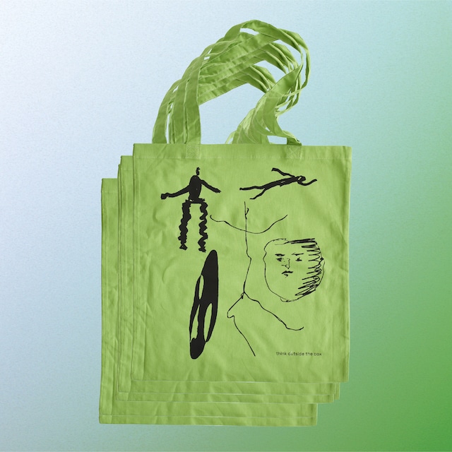 THINK OUTSIDE THE BOX TOTE BAG  (kiwi)