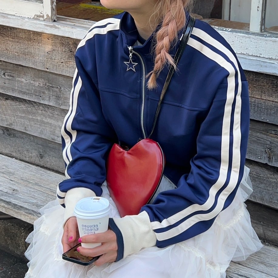 ダブルライン星ストラップトラックジャケット_LN02482 | lanan(ラナン)