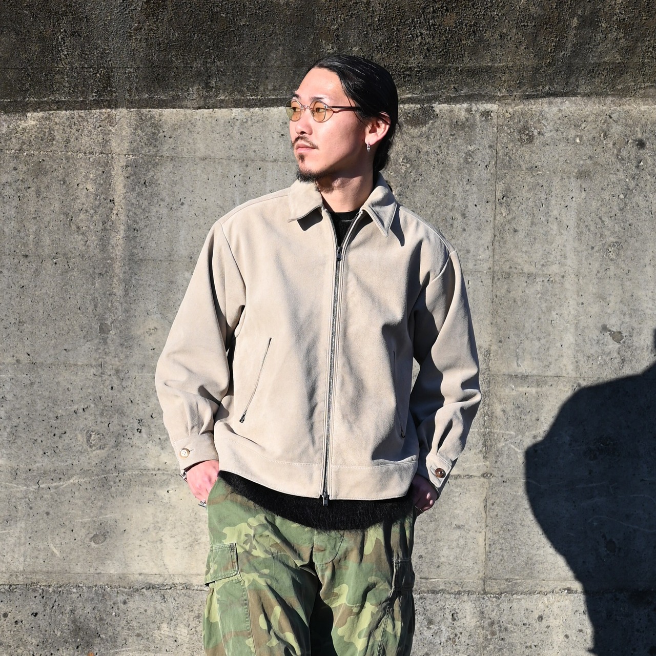 tangenet(タンジェネット)スエードレザージャケットstyle