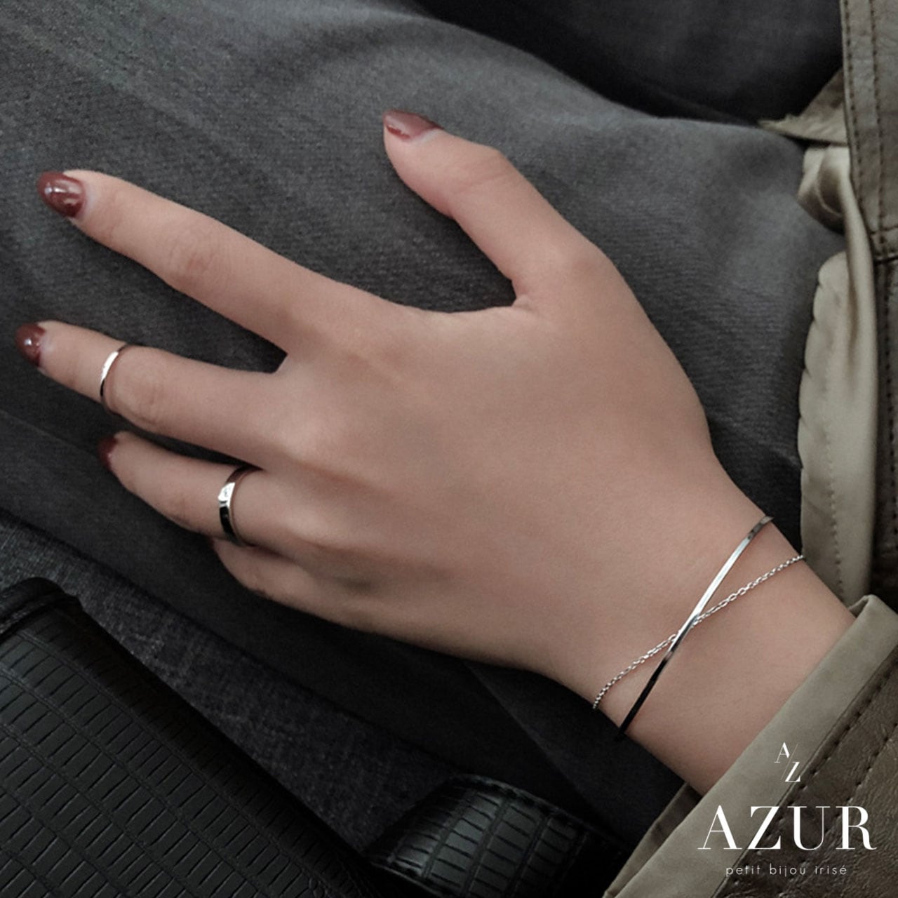 ツインクロスチェーンブレスレット