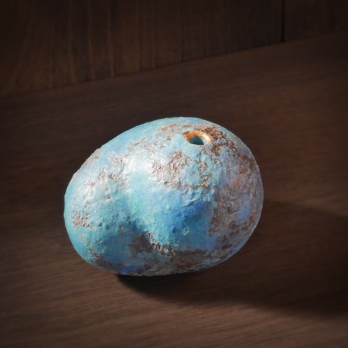 ハートの花入れ mixed blue no.1