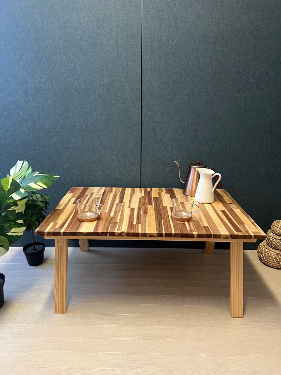 送料無料】 ローテーブル 正方形 90cm 杉 ナチュラル 棚付き 送料無料】 ローテーブル 正方形 90cm 杉 ナチュラル 棚付き