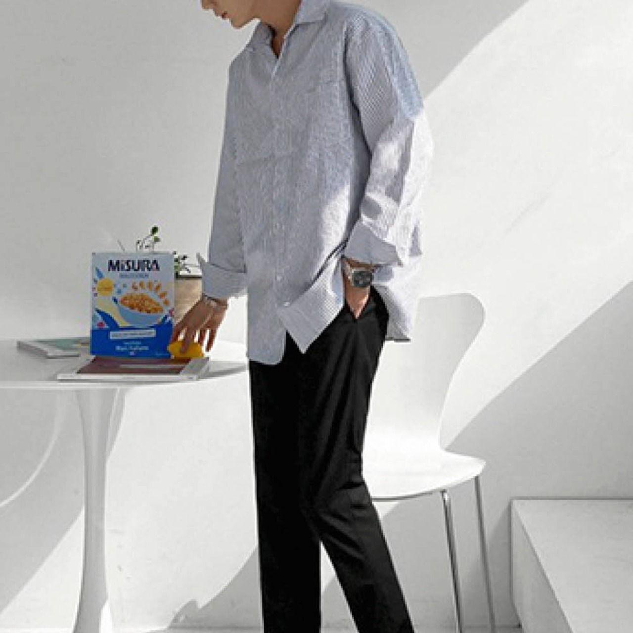 ストライプルーズシャツ　MT0080016