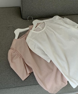 《即納商品》dreamy puff blouse (ivory / pink)