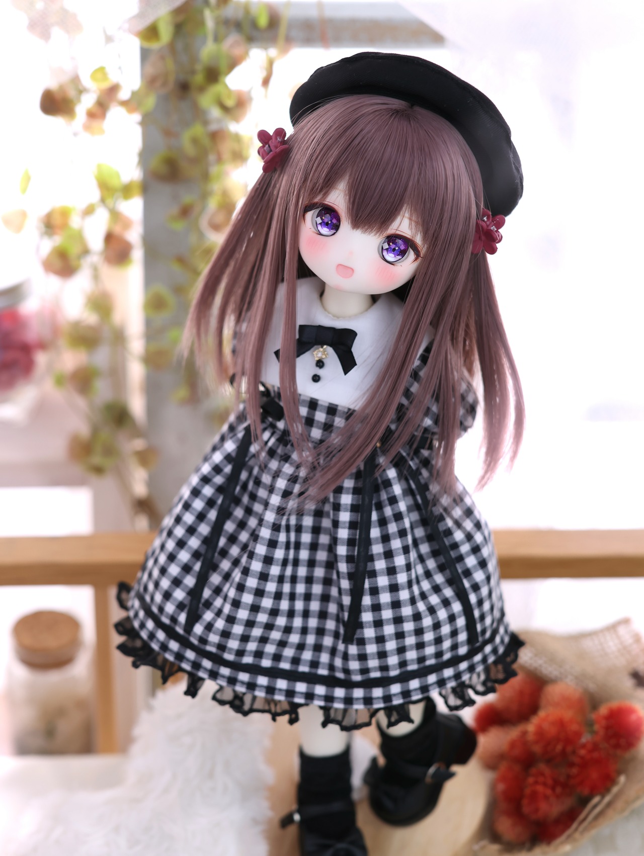 1/6 TinyFox / BabyKUMAKO【ギンガムチェックワンピセット】【Gingham Check Dress Set】 - 3