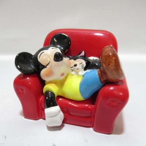 Disney ディズニー 今泉 IMAIZUMI 陶器製 貯金箱 ミッキー ソファーで