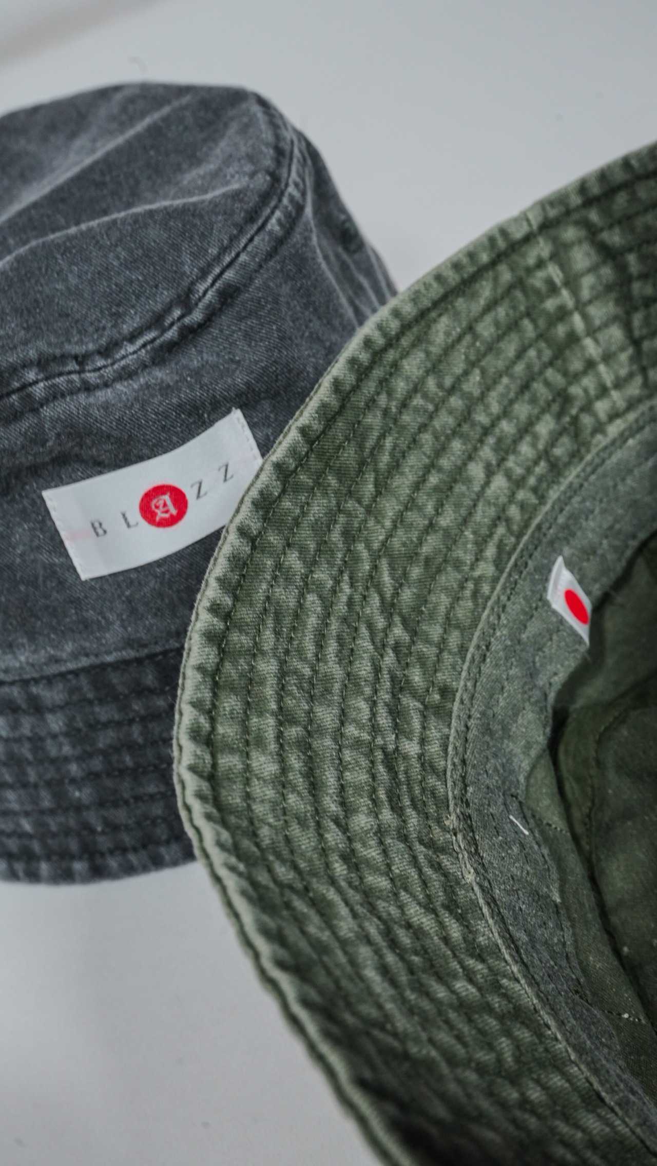 Moco Logo Washed Vintage Bucket Hat [OLIVE]