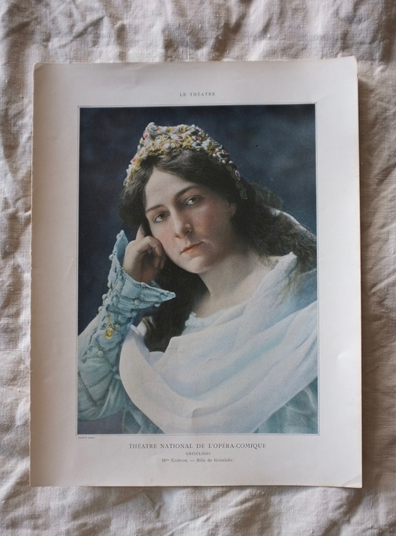 19世紀  Paul Nadarによる女優のポートレート　オペラ座