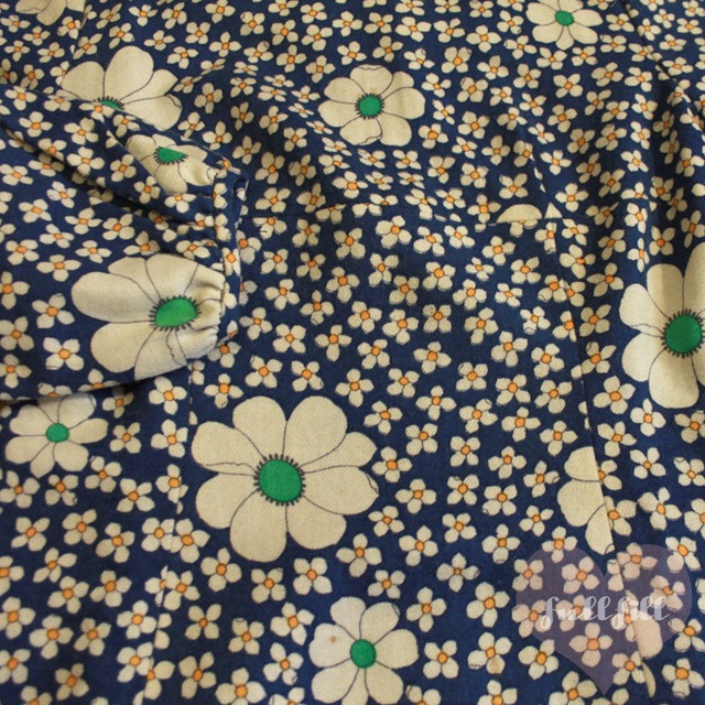 総花柄 長袖レトロワンピース 古着 Fullfill