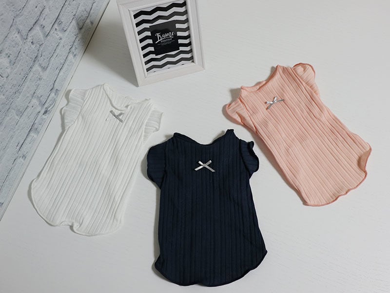 【SALE】ミニリボンTシャツ XS ~ XL 6color / 犬服 小型犬 中型犬 ドッグウェア 犬の服 ペット用品 シンプル top3