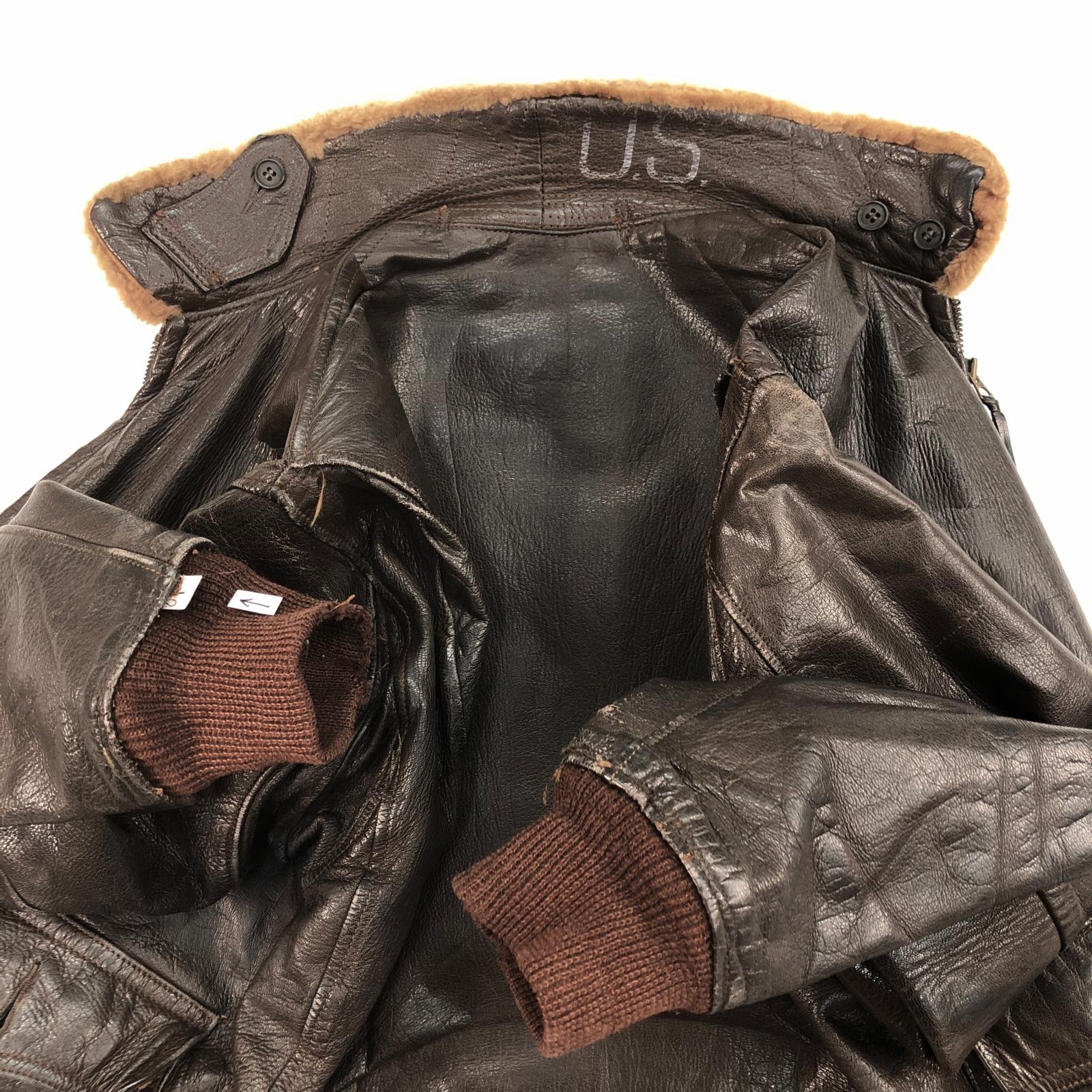 U.S.NAVY 40年代 G-1 フライトジャケット レザージャケット WILLIS