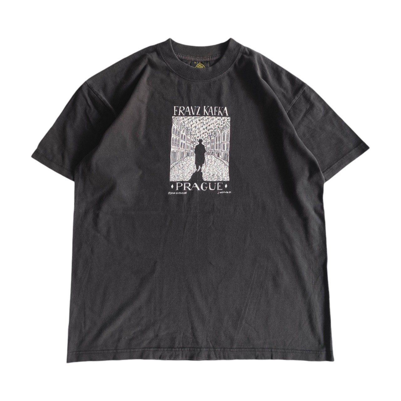 90s Franz Kafka フランツカフカ 作家 アート Tシャツ L