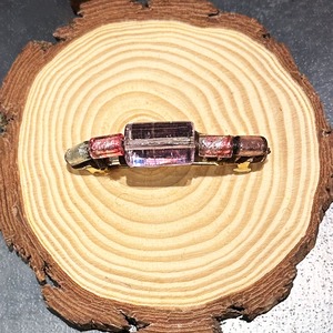 ItemA99 ヴェネチアンガラス×イタリアンシルクのバレッタ アレキサンドライト×ホワイトゴールド×ローザ