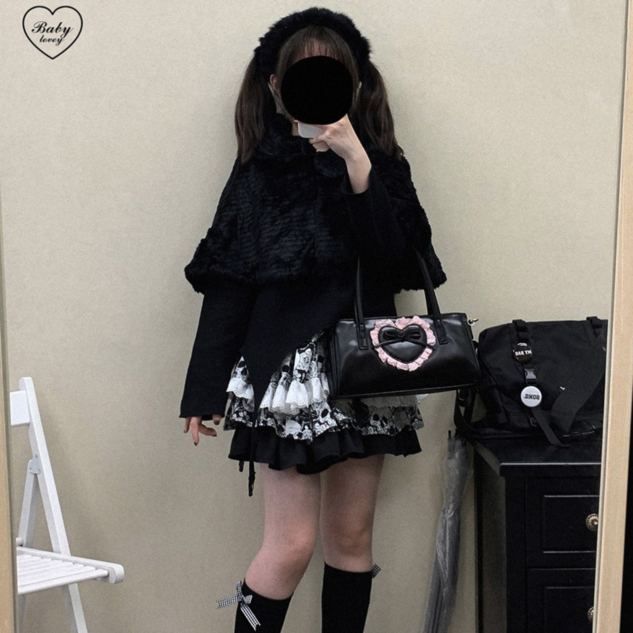 地雷系 ファッション 地雷女子 ミニスカート 花柄 フリル ケーキ  