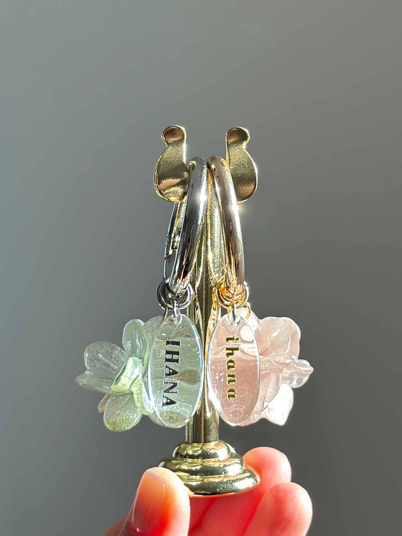 hydrangea keychain【name plate】