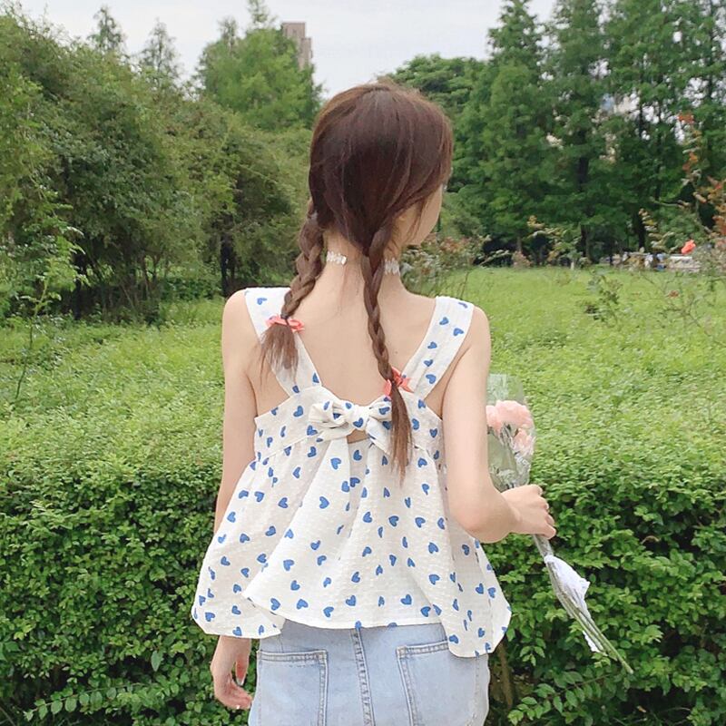 サマーバックトップス ノースリーブ 夏物 試着室96968794681