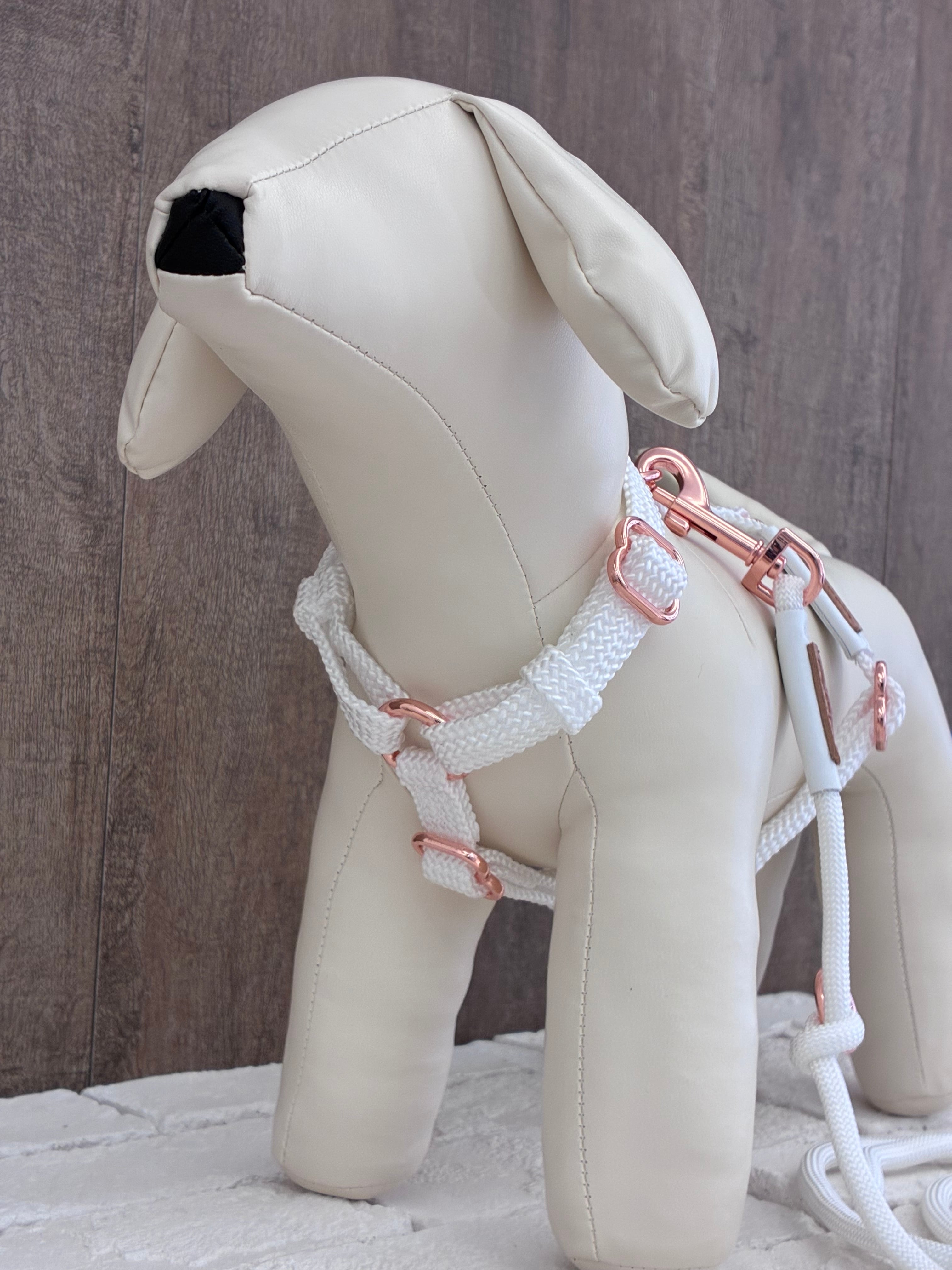 犬用ハーネス 小型犬 高級感のあるおしゃれでかわいい丈夫なロープ S