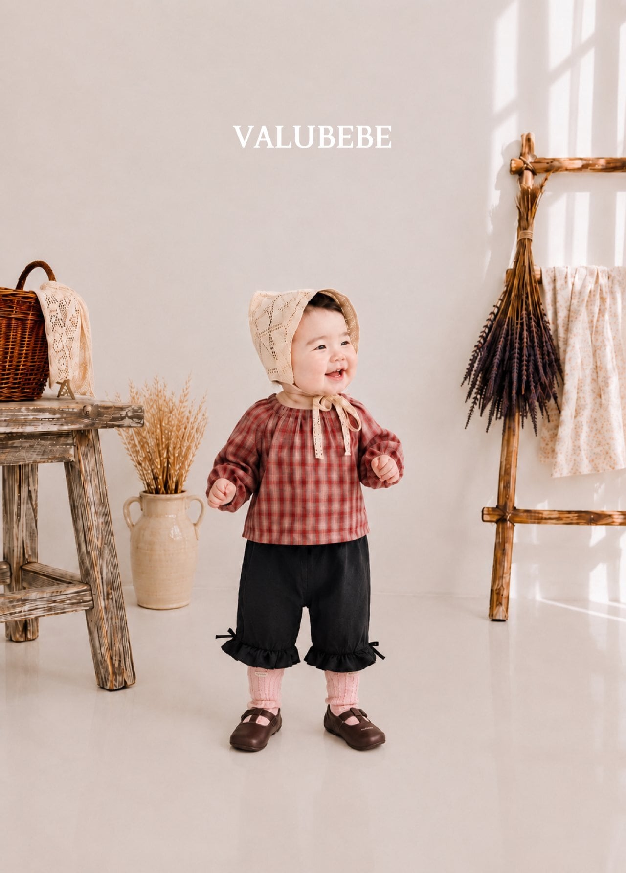 送料無料【予約】/ デューディチェックスモークブラウス / valubebe
