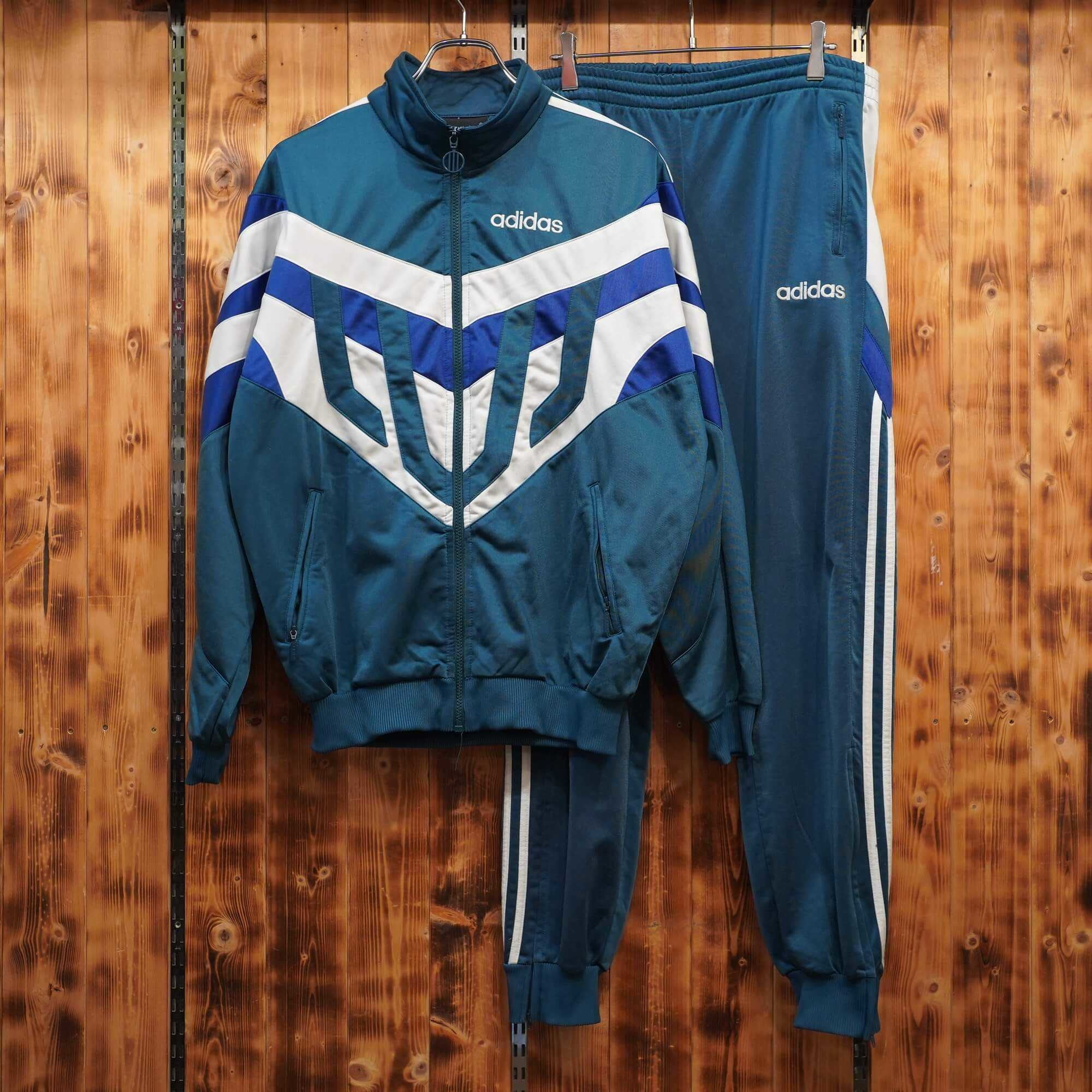 90s adidas トラックジャケット トラックパンツ セットアップ USのM /アディダス ジャージ