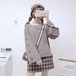 ✞ ♥カワイイ♥ベルスリーブボタンブレストニットセーター or チェック柄スカート 大人女子☆ ステッチ ✞ゴスロリ SM ミリ 甘ロリ クラロリ 和ロリ エレガント 黒ロリ 姫ロリ 華ロリ BB-BB17147829746
