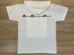Rage ( 怒り )  フード付き半袖Tシャツ  ホワイト