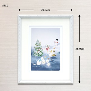 ムーミン 北欧 Postery 「ムーミンとクリスマス」送料無料 フレーム 展示用フック付アートポスター 絵画 インテリア アート