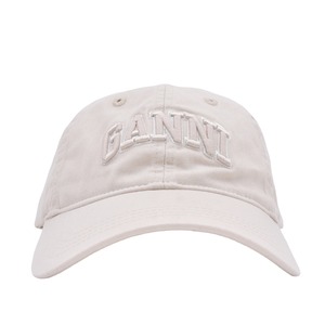 【GANNI】Washed Cotton Canvas Cap Emb