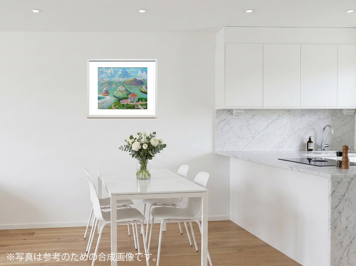 井上治（Osamu Inoue）９００２０４１４　フォトアート　静物　作品 井上直久『空の住まい』版画 | ART SPACE