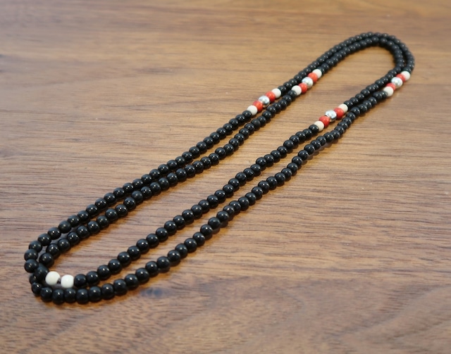 MR.HUGE METAL IN BEADS NECKLESS （メタル　イン　ビーズ　ネックレス） BLACK