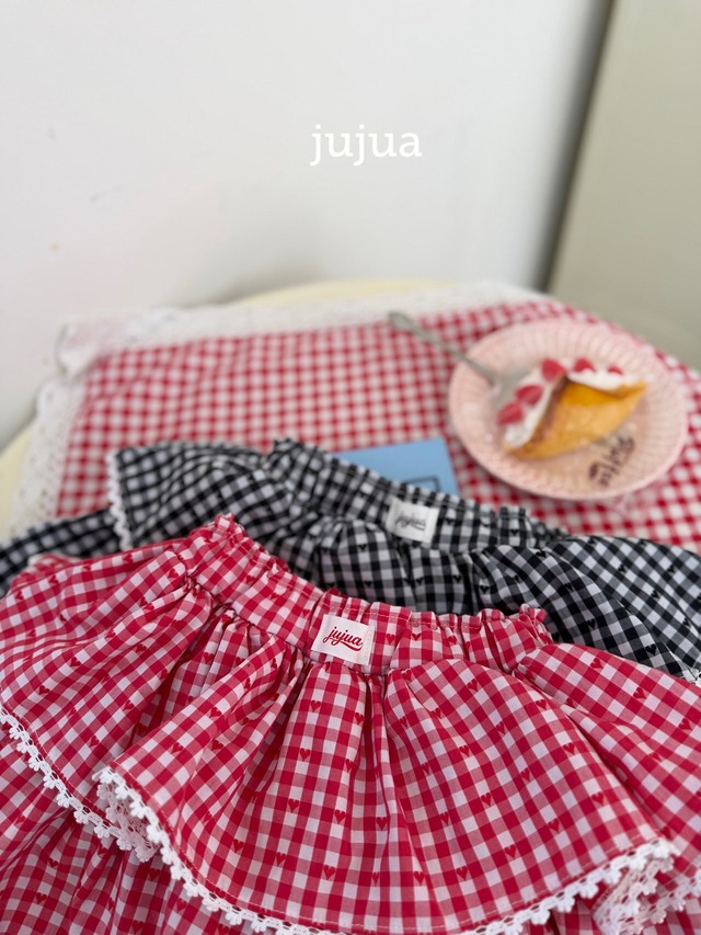 【6/11〆予約】<jujua>  Check skirt pants
