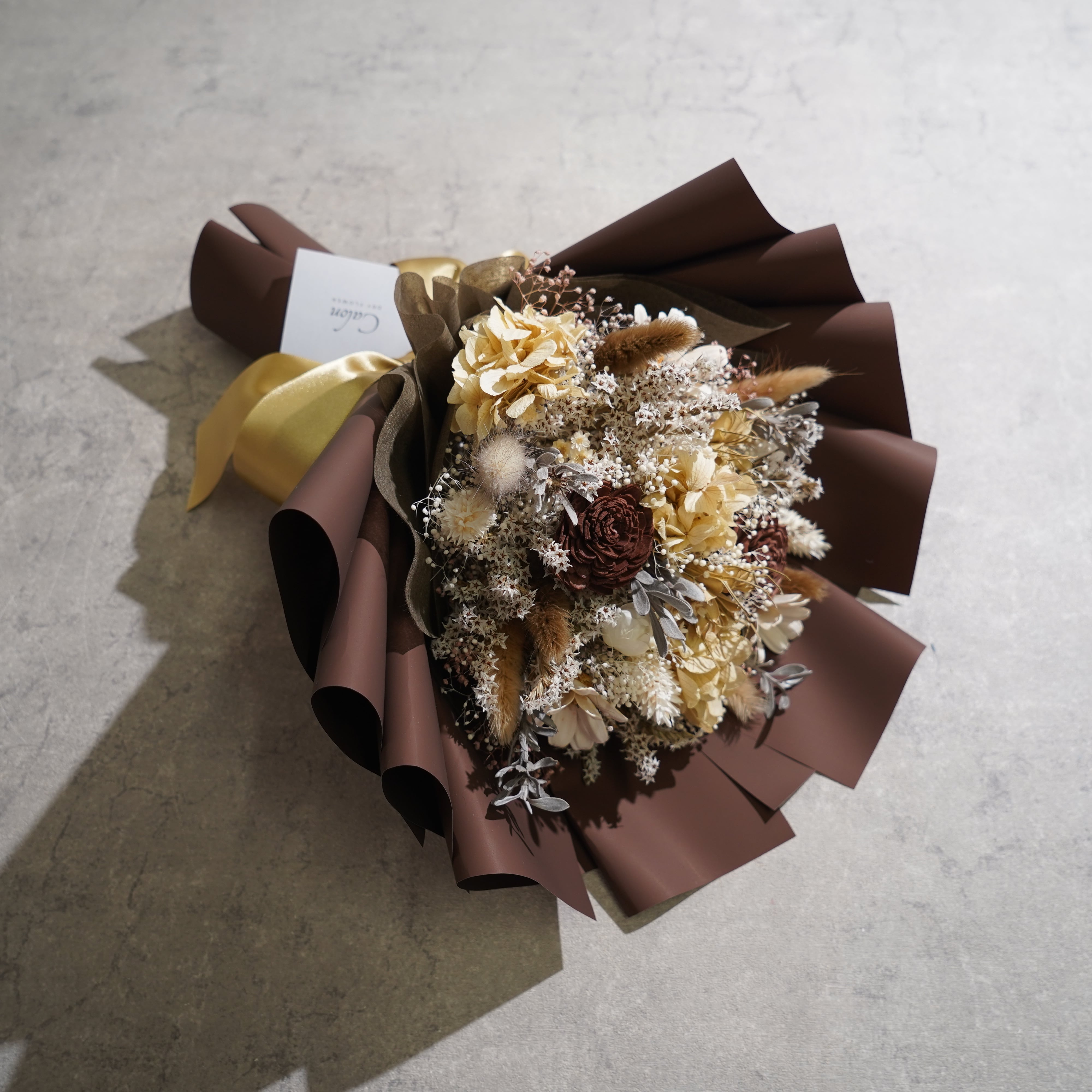 ドライフラワーの花束 Mサイズ ブラウン M-535≪限定1点≫