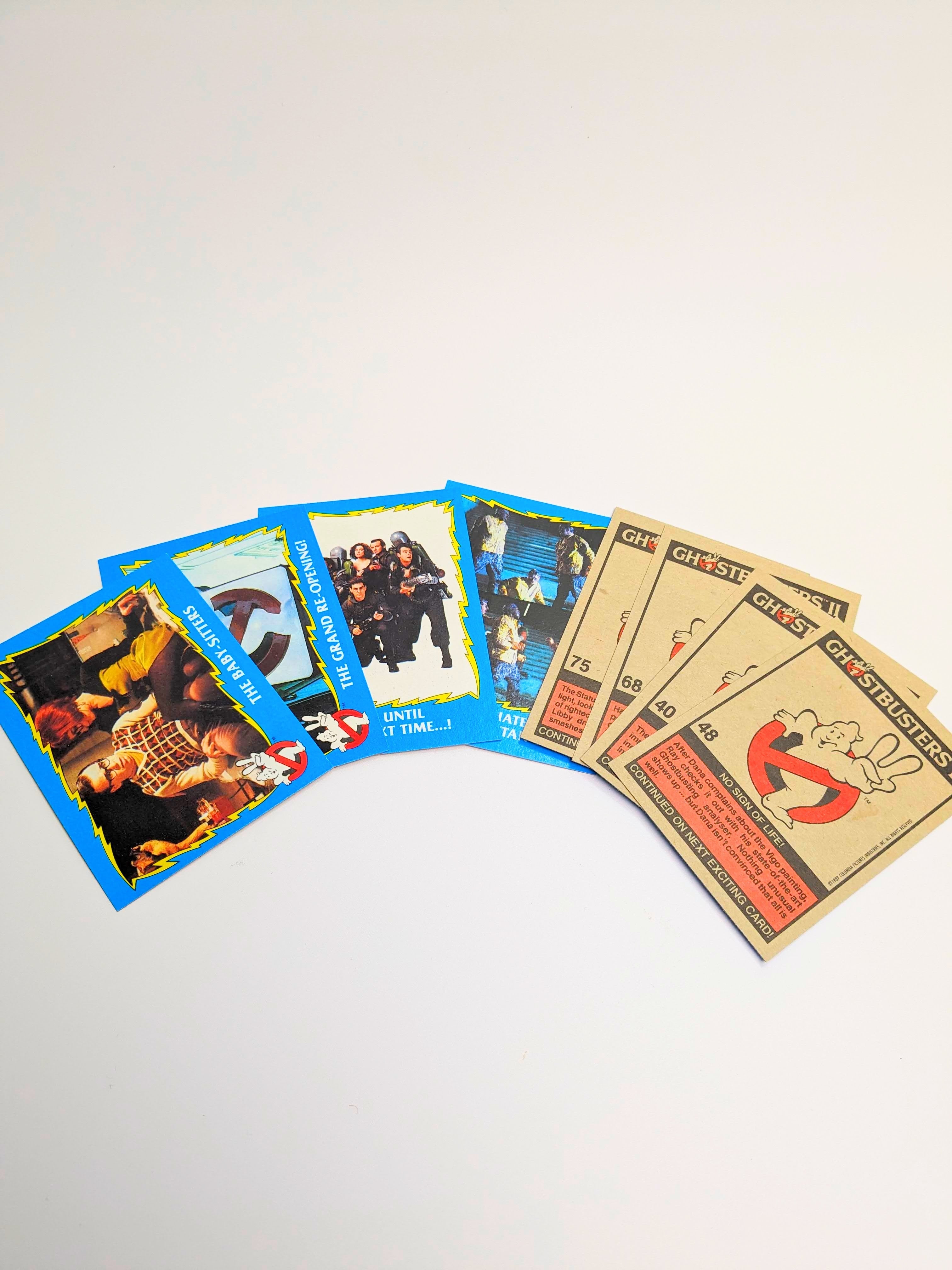 ☆送料無料！☆1989年製 【 GHOSTBUSTERSII ( ゴーストバスターズ2 )  】VINTAGE トレーディングカード・ステッカー単品（1個=8CARDS＋1STICKER入り）〚アメリカン雑貨 アメトイ〛