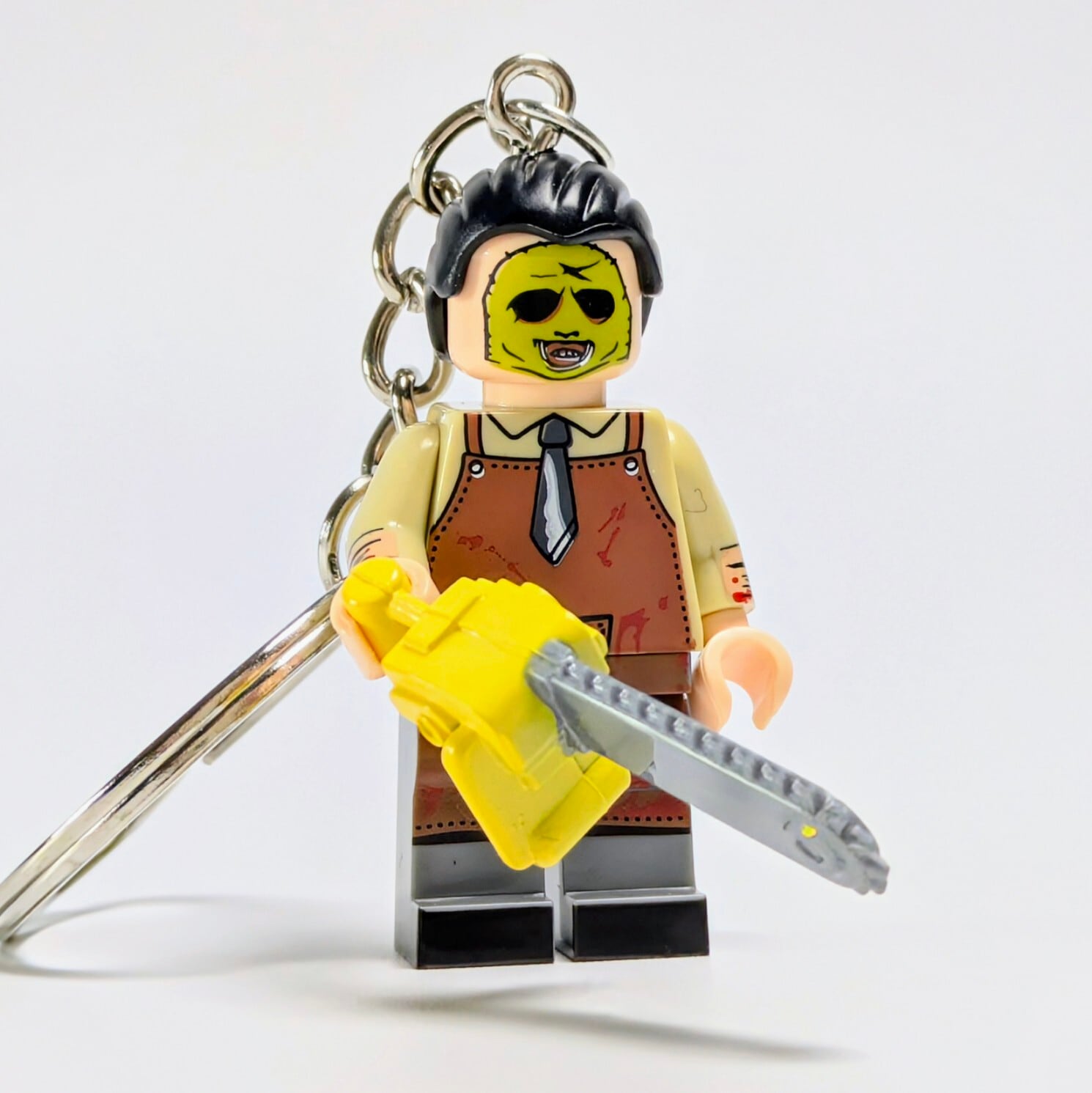 12月下旬再入荷予定！☆ブロックフィギュアキーホルダー☆【 悪魔のいけにえ 】 レザーフェイス / ババ・ソーヤー〚アメリカン雑貨 アメトイ〛