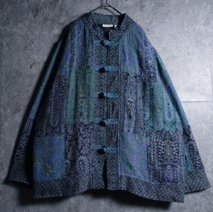“WHITE STAG” Patchwork Design China Jacket
