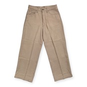 Santa fe サンタフェ ロゴ刺繍 ストライプ テンセル パンツ ボトムス サイズ 31 /ベージュ系/日本製/メンズ