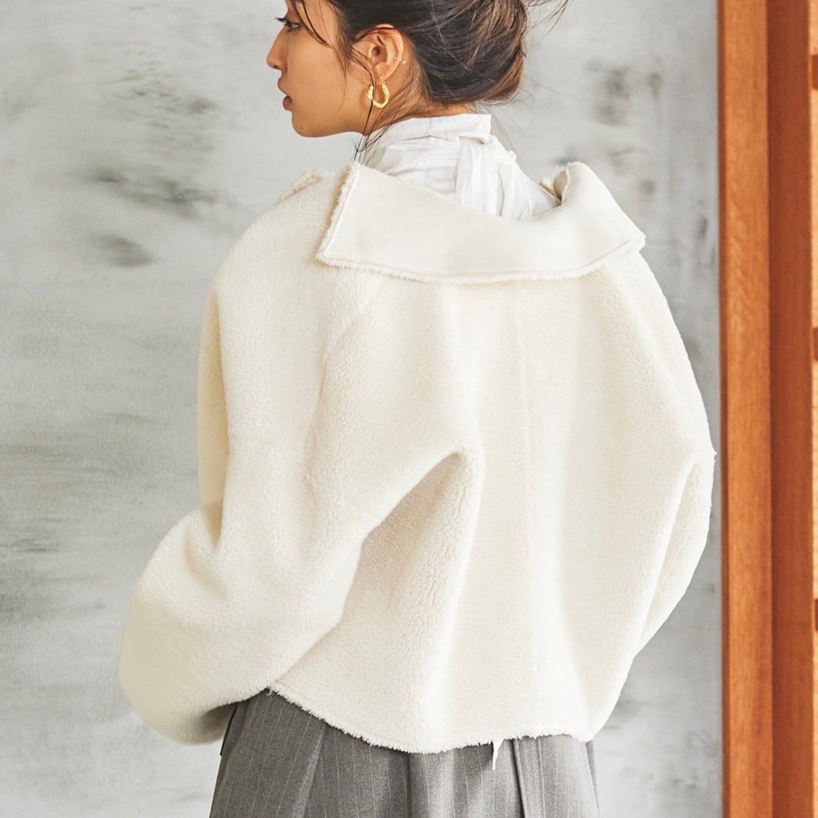 VERSEAU 】エコムートンリバーシブルショートジャケット | valance