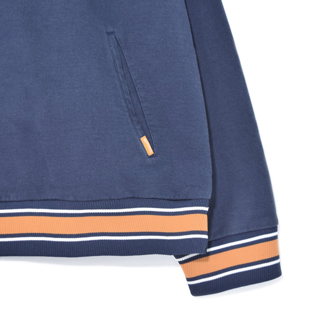 ティンバーランド 厚手 スウェットパーカー 紺黄 ネイビー フルジップ