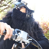 ROBIN NECK WARMER /タータンチェック(YELLOW)&ブラウンファー