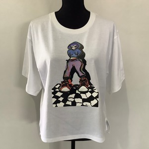 Reason to live ( 生きがい ) レディーススリット付きTシャツ ホワイト