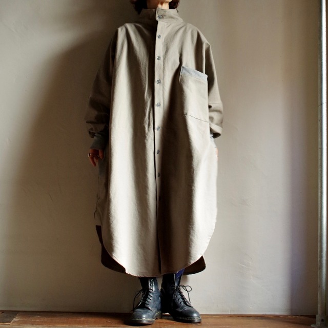 Select Item Cotton Dress Coat #beige / コットン ドレス コート